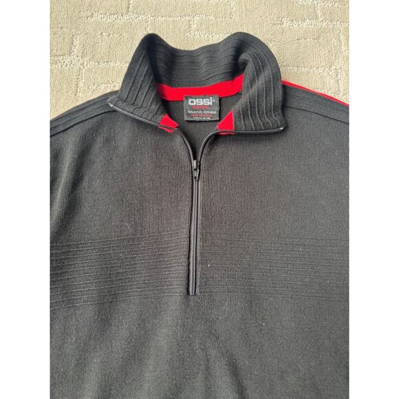 VTG OSSI Skiwear Wool Blend 1/2 Zip Sweater Turtleneck - Picture 5 of 8